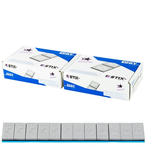 Edgy Slim Pulverbeschichtete Klebegewichte für Alufelgen - 60g (12x5g / breites Band) - 100 Stk. - Stix