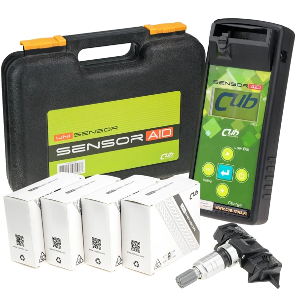 Einsteiger-Set: CUB TPMS Sensor AID Pro 3.0 (EU+US) + 4 Uni Sensor