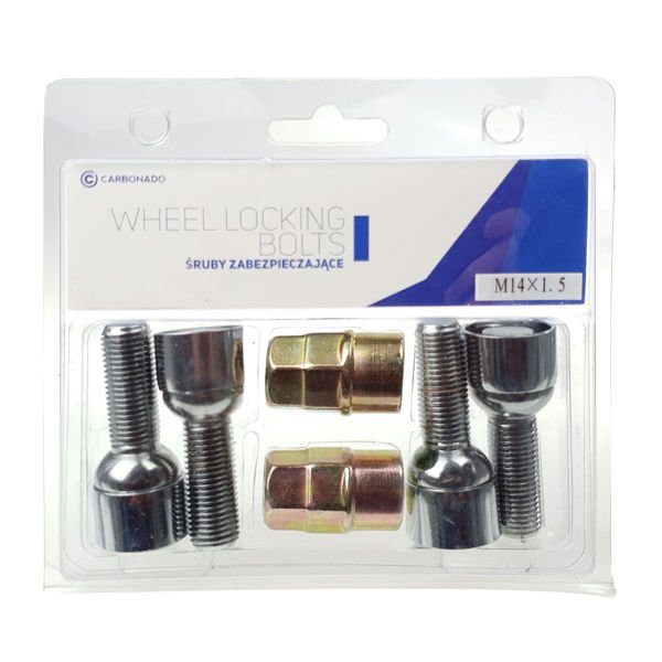 Carbonado Felgenschloss Set M14x1,5 - Radschrauben Anti-Diebstahl Für Audi VW Skoda