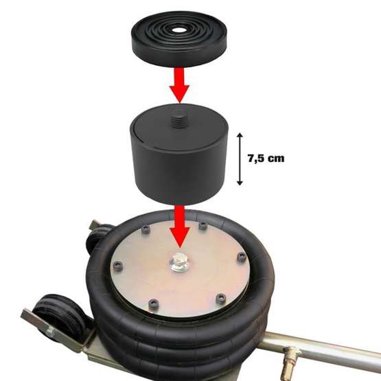 Adapter Wagenheber GSP Hebebühne Pneumatisch Erhöhung Hubhöhe Zubehör Werkstatt