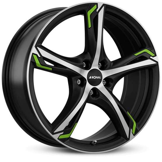 Aluminiumfelgen 17" 5x112 Ronal R62 green JBFG