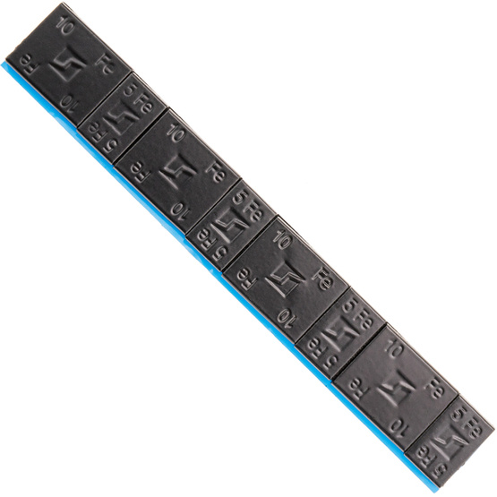 Klebegewichte für Alufelgen EDGY SLIM BLACK - 60g (5g + 10g Schwarz) - 50 Stück