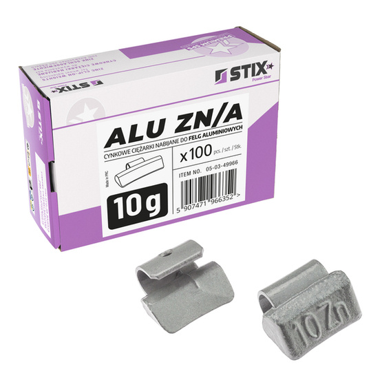 Verzinktes ALU-Gewicht für Leichtmetallräder ZN/A 10g / 100 Stk. - Stix