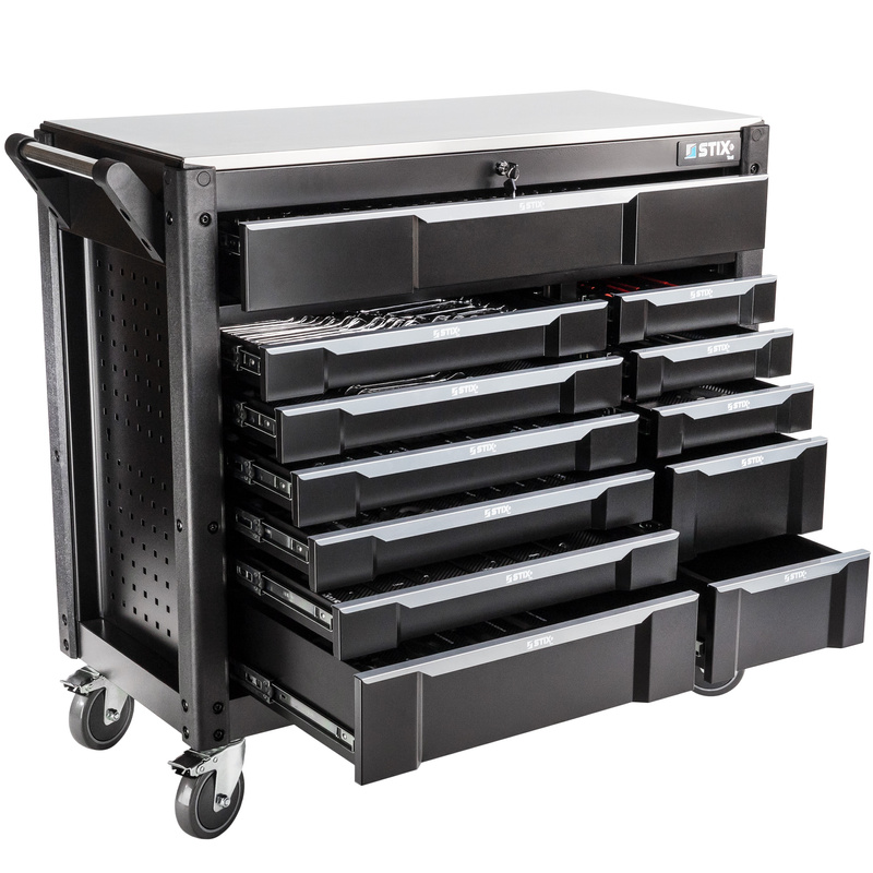 Rolling tool cabinet with tool set UltimatePro D12/TS2 - Stix
