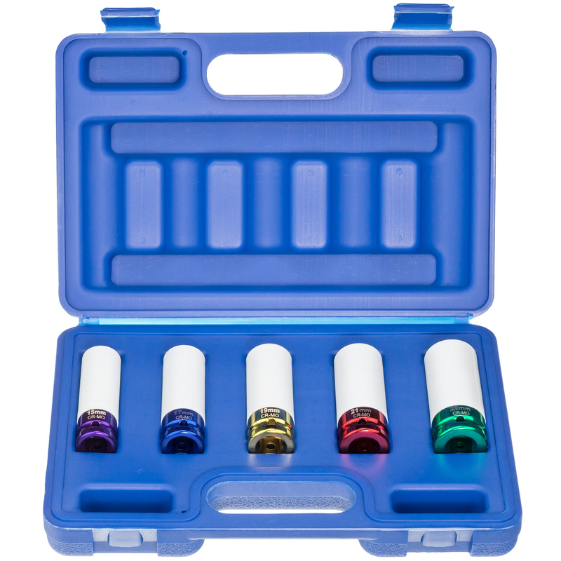 PREMIUM STT CR-MO long socket set in case 15/17/19/21/22 - Stix Tool