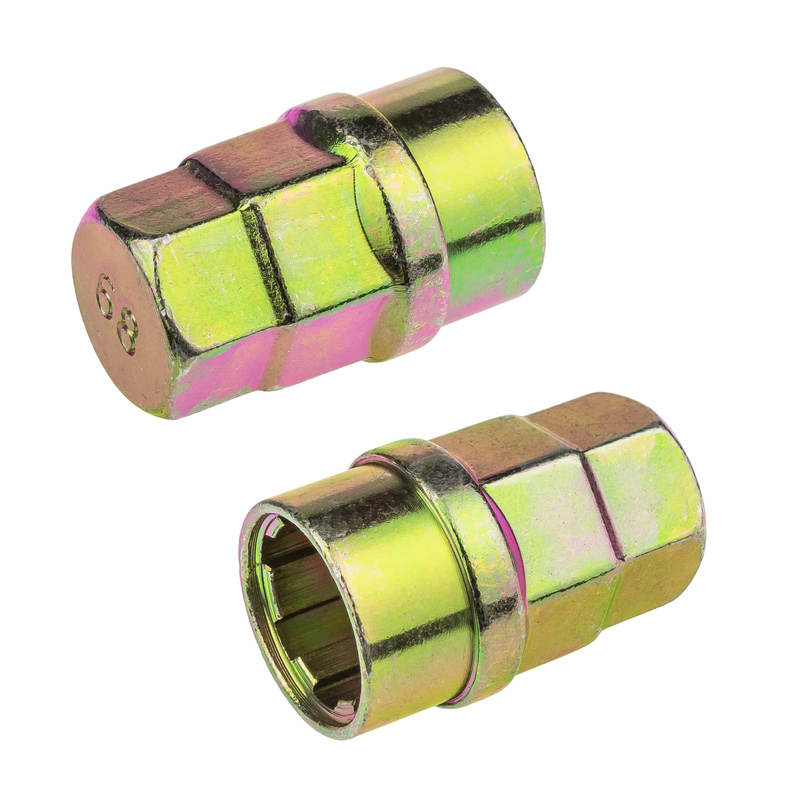 Anti-theft locking wheel bolts for alloy wheels / M14x1.5 ball seat / 30 mm thread, chrome – Carbonado C-Block