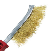 Wire brush for cleaning rims - brass