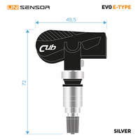 4x Czujnik ciśnienia CUB TPMS UNI Sensor 4.0 EVO E-type - Clamp-In Silver