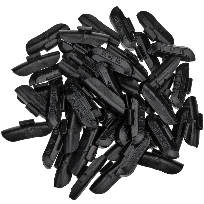 SCHWARZE Zink-Schlaggewichte STD ZN/S 30 g für Stahlfelgen (50 Stk.) – Stix