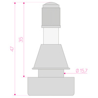 TR801 HP high-pressure tubeless wheel valve - Stix