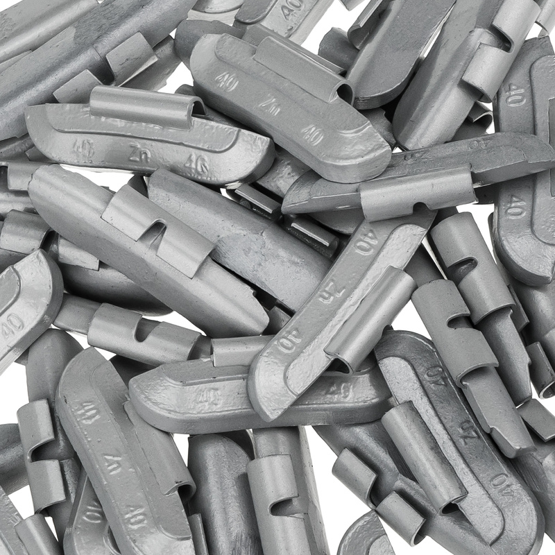 Zinc Clip-On Wheel Weights ZN/S 40 g for Steel Wheels (50 pcs)