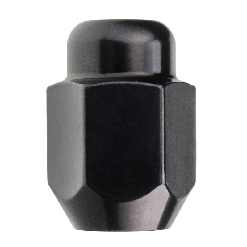 Czarne nakrętki do oryginalnych felg aluminiowych Kia Hyundai M12x1,5 zamknięte bez kołnierza, klucz 21 - Carbonado