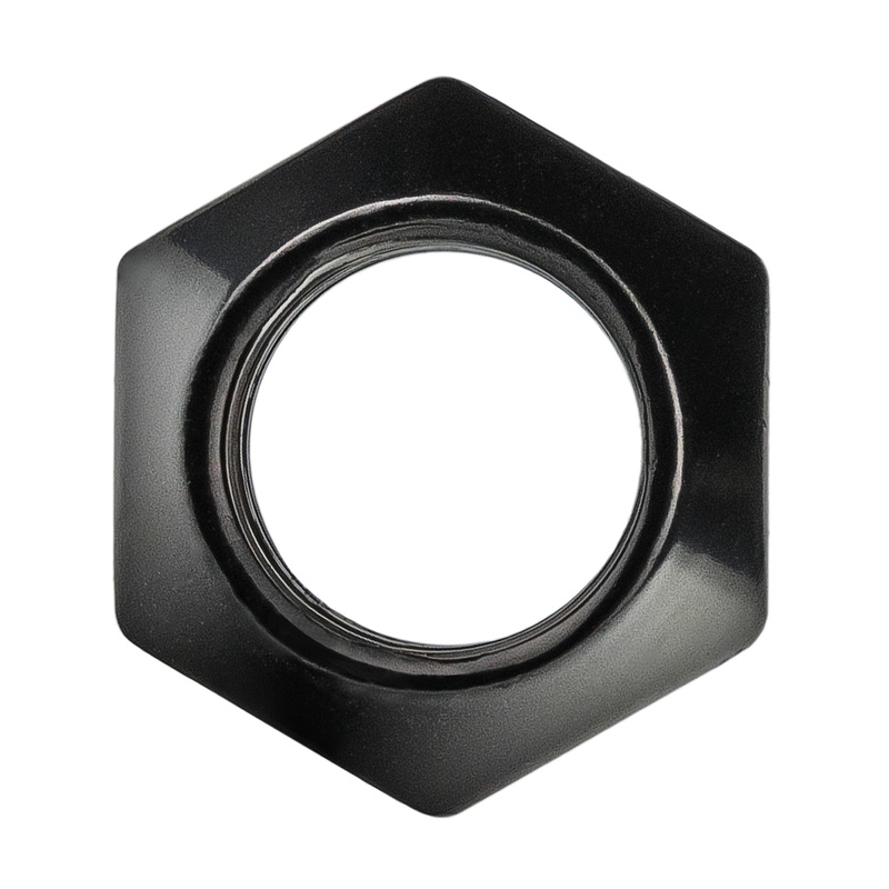 Schwarze Radmutter für Stahlfelgen M14x1,5 offen, ohne Bund, Schlüsselweite 21 mm - Carbonado