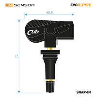 CUB TPMS Drucksensor UNI Sensor 4.0 EVO – Gummi Snap-In Typ E