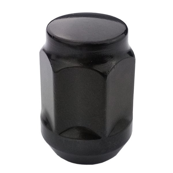 Black Nuts for aluminum rims, wheels - M14x1.5 - (closed) - Carbonado