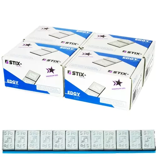 Glue weights for aluminum rims Edgy Slim - 60g (12x5g / galvanized / wide band) - 400 pcs. - Stix