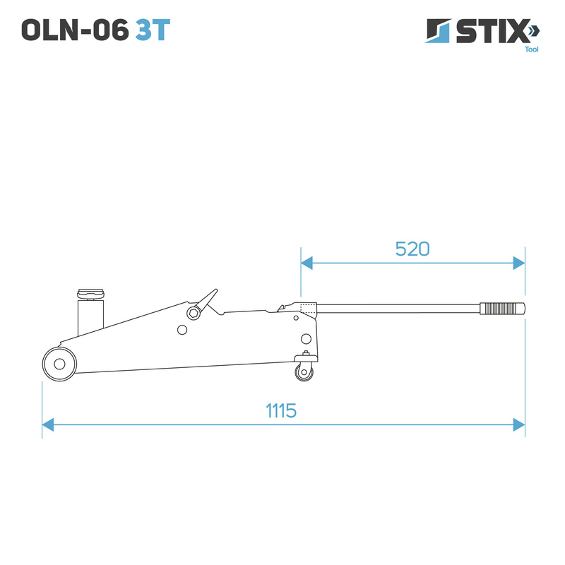 Hydraulic Floor Jack 200–570 mm OLN-06 3T – Stix