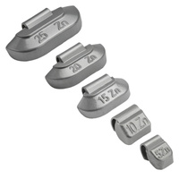 Clip-On Zinc Wheel Weights Set for Steel Rims ZN/S GREY (5–25 g) – 250 pcs – Stix