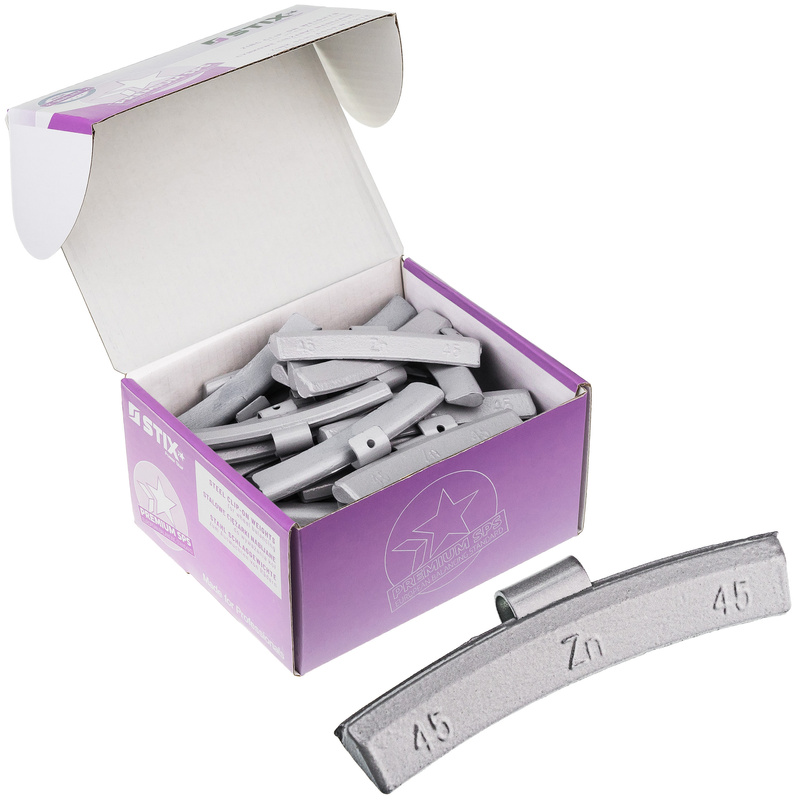 Zinc Clip-On Wheel Weights ZN/A 45 g for Alloy Wheels (50 pcs)