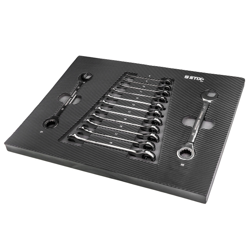 Drawer insert for tool cabinet (13-piece ratcheting combination wrench set) TD-2 - Stix