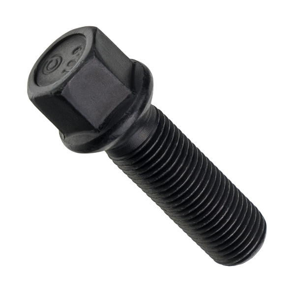 Schwarze Radschraube M14x1,5 / 40 mm / SW 17 – Kugelbund