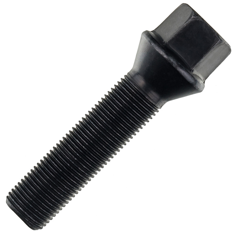 Black rim bolt M14x1.25 50 mm - key 17. cone