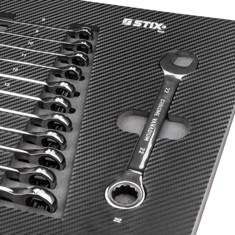 Drawer insert for tool cabinet (13-piece ratcheting combination wrench set) TD-2 - Stix