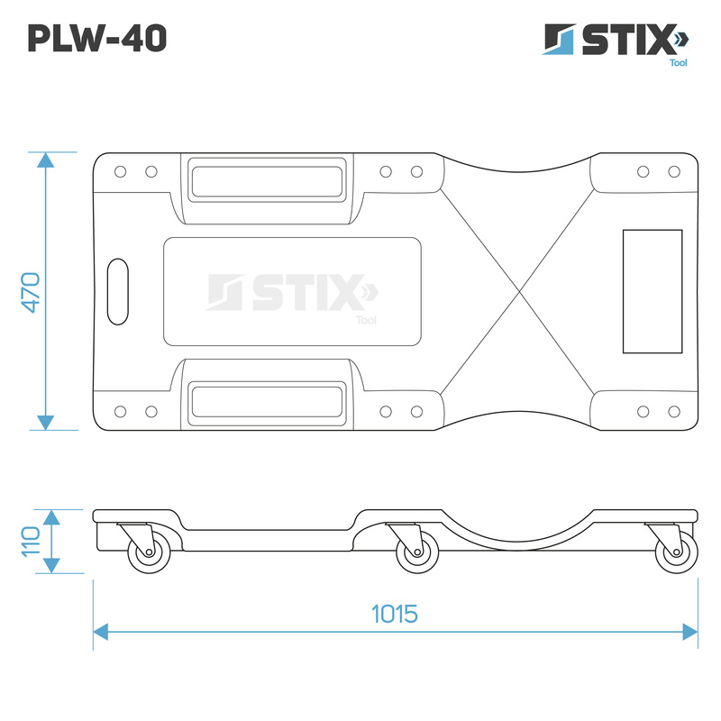 Werkstattliege 40" PLW-40 - Stix