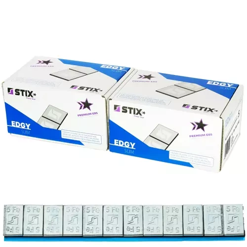 Edgy Slim adhesive weights for aluminum rims - 60g (12x5g / galvanized / wide band) - 200 pcs. - Stix