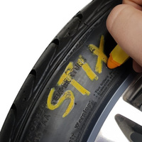 Wax chalk for tires, indelible marker (12 pcs.) - yellow - Stix