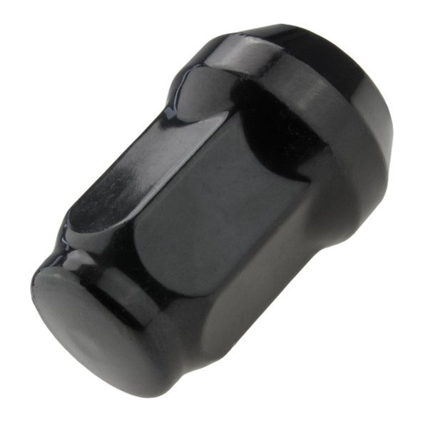 Black alloy wheel nuts M12x1.5 closed-end, 17 mm hex - Carbonado