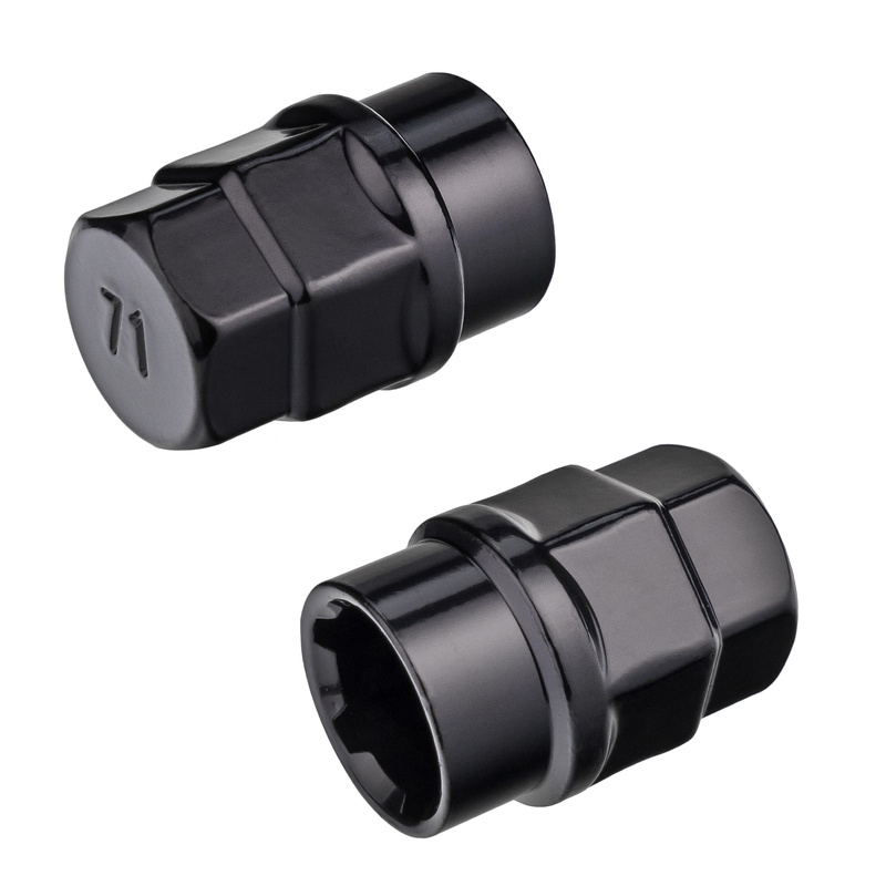 Anti-theft locking wheel bolts for alloy wheels / M14x1.5 ball seat / 35 mm thread, black – Carbonado C-Block
