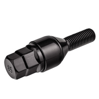 Śruby zabezpieczające antykradzieżowe do felg aluminiowych / M12x1.25 stożek / gwint 28 mm czarne - Carbonado C-Block 