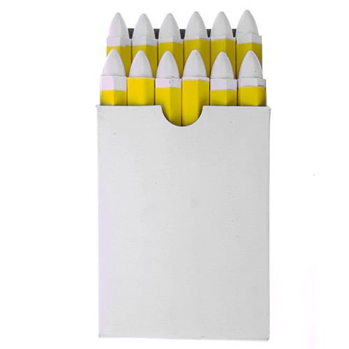Woskowa kreda do opon, niezmywalny marker (12 szt) - biała - Stix
