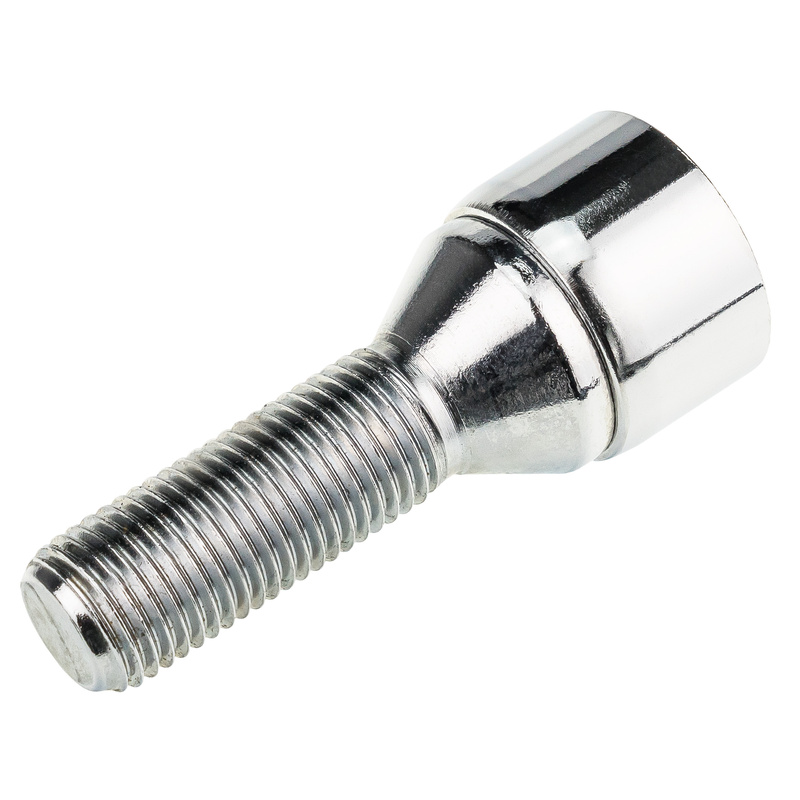 Anti-theft locking wheel bolts for alloy wheels / M14x1.5 conical seat / 35 mm thread, chrome – Carbonado C-Block