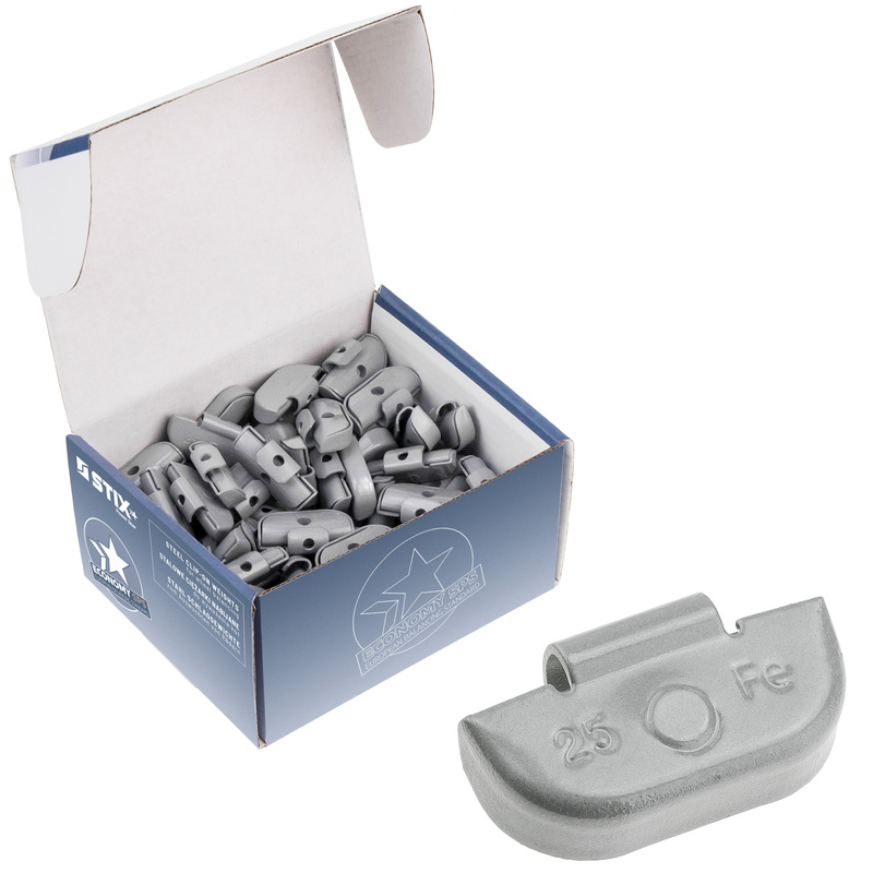 STD steel wheel weights for FE/S steel rims 25g / 100 pcs. - Stix
