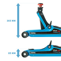 Car jack frog / low profile hydraulic jack in Case WLS-01 2,5T - Stix