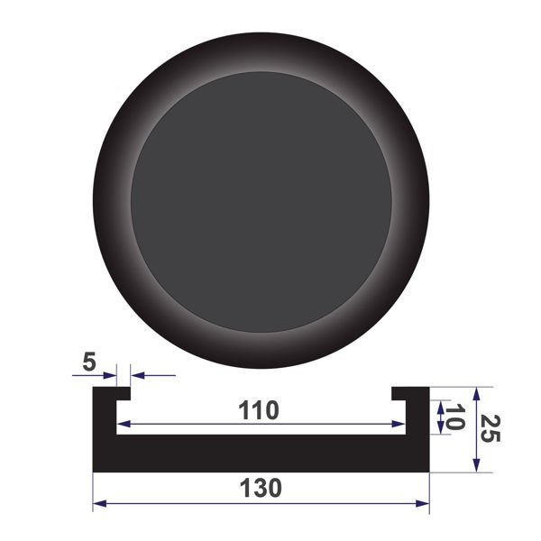 P8 Guma, nakładka na łapę podnośnik kolumnowy 130x110x25mm - Stix