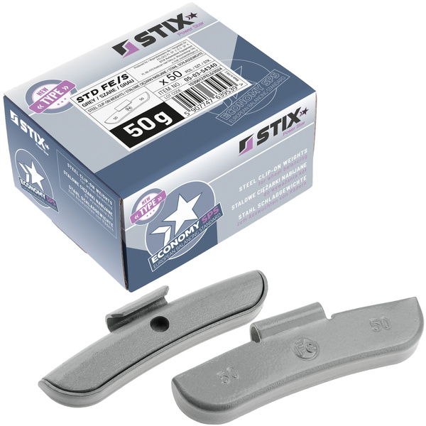 STD steel wheel weights for FE/S steel rims 50g / 50 pcs. - Stix