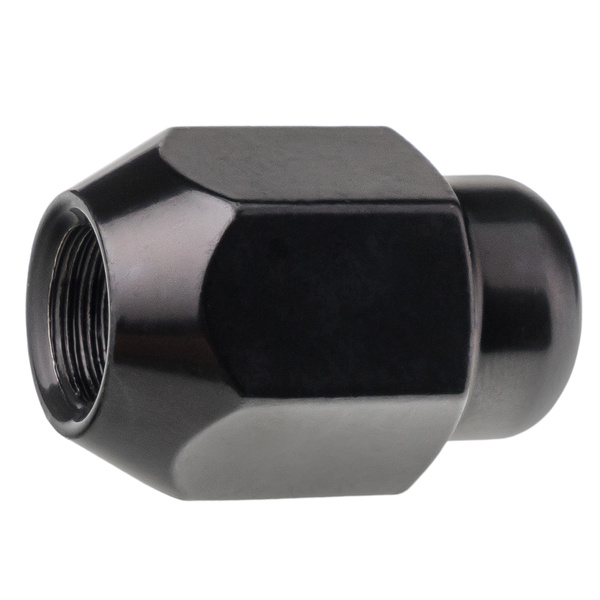 Black wheel nuts for original alloy wheels Kia Hyundai M12x1.5 closed type without collar, 21 mm hex - Carbonado