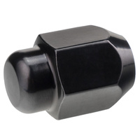 Black Aluminium Wheel Nuts, Kia Type – M12x1.5 / Closed without Flange, Key Size 21 – Carbonado