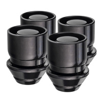 Felgenschlösser für Originalfelgen von Ford – M12x1,5, Kegelbund und beweglicher Unterlegscheibe, Schwarz – Carbonado C-Block