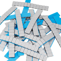 Klebewuchtgewichte für Aluminiumfelgen Rounded Slim beschichtet – 60 g (12 × 5 g / Pulverbeschichtung / breites Klebeband) – 200 Stk. – Stix