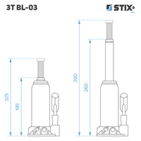Hydraulic Bottle Jack 3T BL-03 – Stix