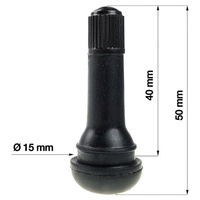 PREMIUM TR414 Brass / EPDM tubeless wheel valves - 100 pieces - Stix