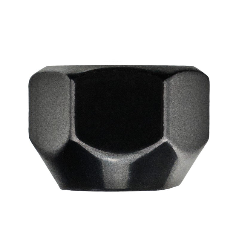 Czarne nakrętki do felg stalowych M14x1,5 otwarte bez kołnierza, klucz 21 - Carbonado
