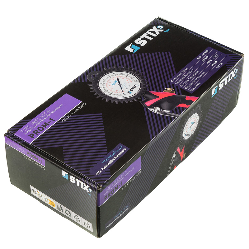 Tyre Inflator with Analog Pressure Gauge PROM-1 0-12 BAR