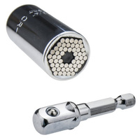 Universal Steckschlüssel Cr-V Nuss Multi 7-19 mm Universalschlüssel + Adapter