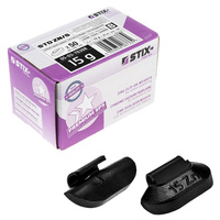 SCHWARZE Zink-Schlaggewichte STD ZN/S 15 g für Stahlfelgen (50 Stk.) – Stix