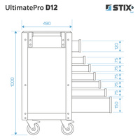 Rolling tool cabinet UltimatePro D12 - Stix